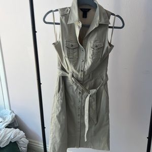 White House Black Market cream dress